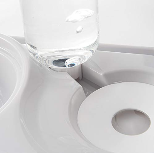 Gamelles pour animaux en acier inoxydable avec bouteille d'eau automatique HappyPattes